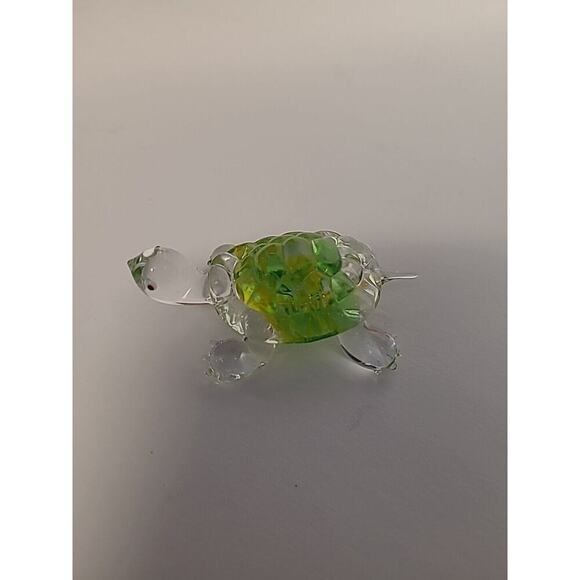 Lenox Crystal Mini Turtle Figurines Set of 3 - Purple Orange Green - Picture 4 of 11